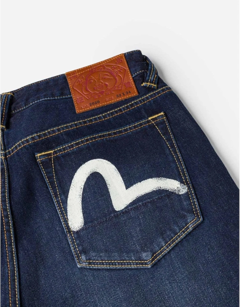 EVISU White Seagull Jeans Washed Indigo