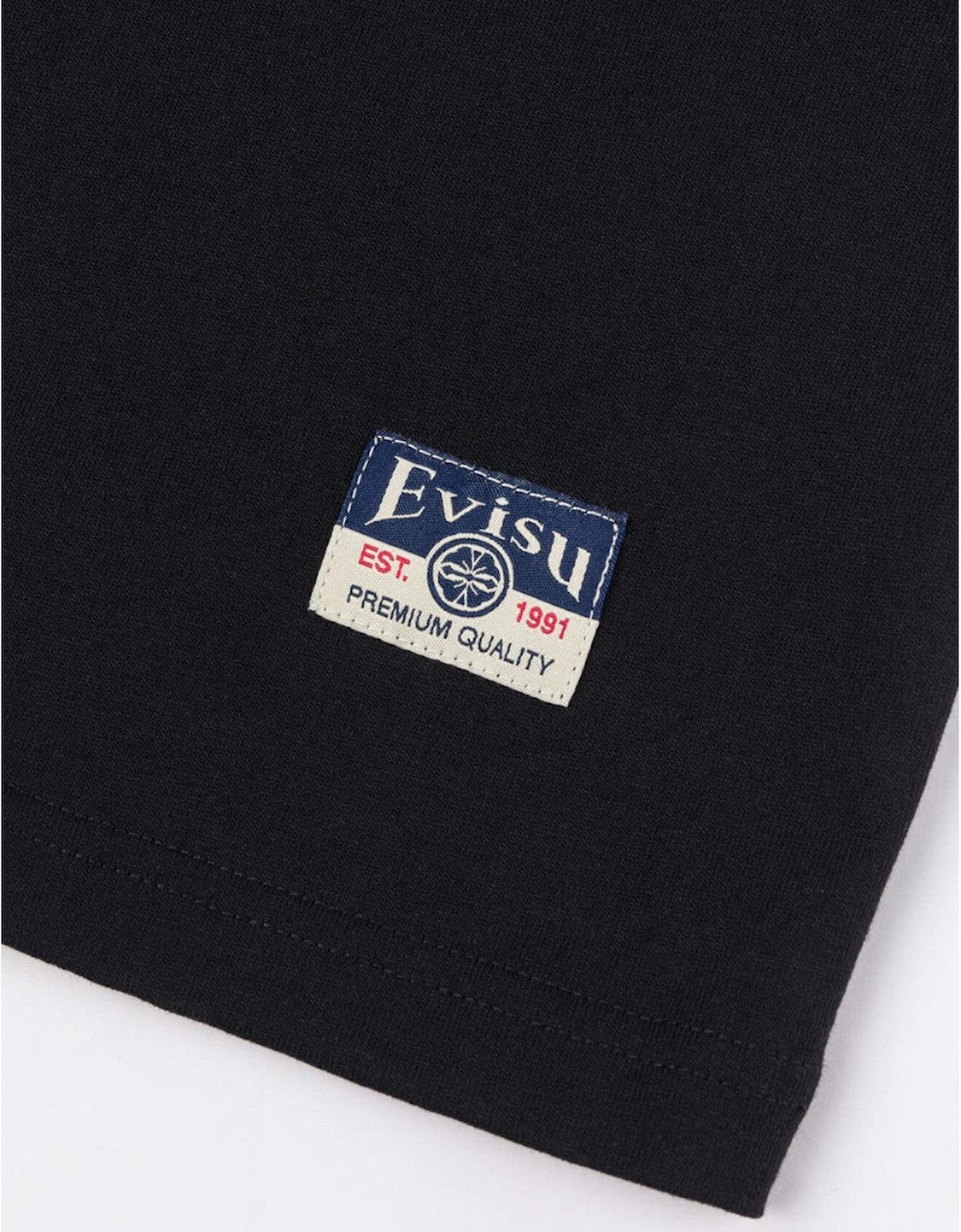 EVISU Small Seagull Embroidery T-shirt Black