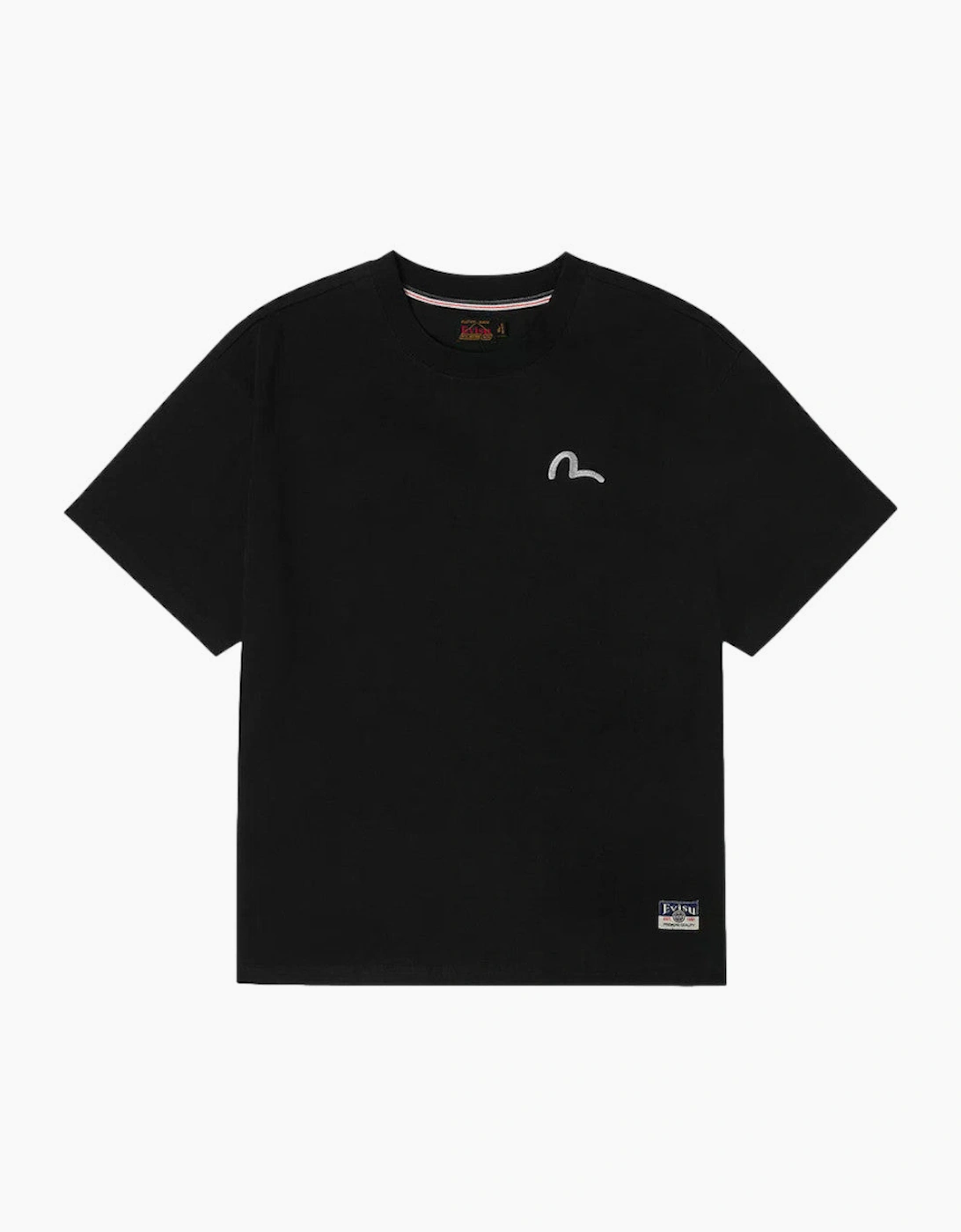 EVISU Small Seagull Embroidery T-shirt Black