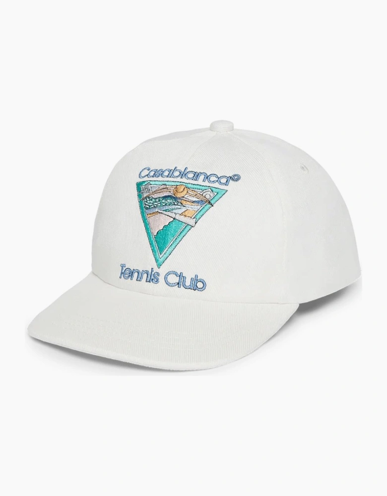 Casablanca ‘Tennis Club Icon’ Baseball Cap in Off White