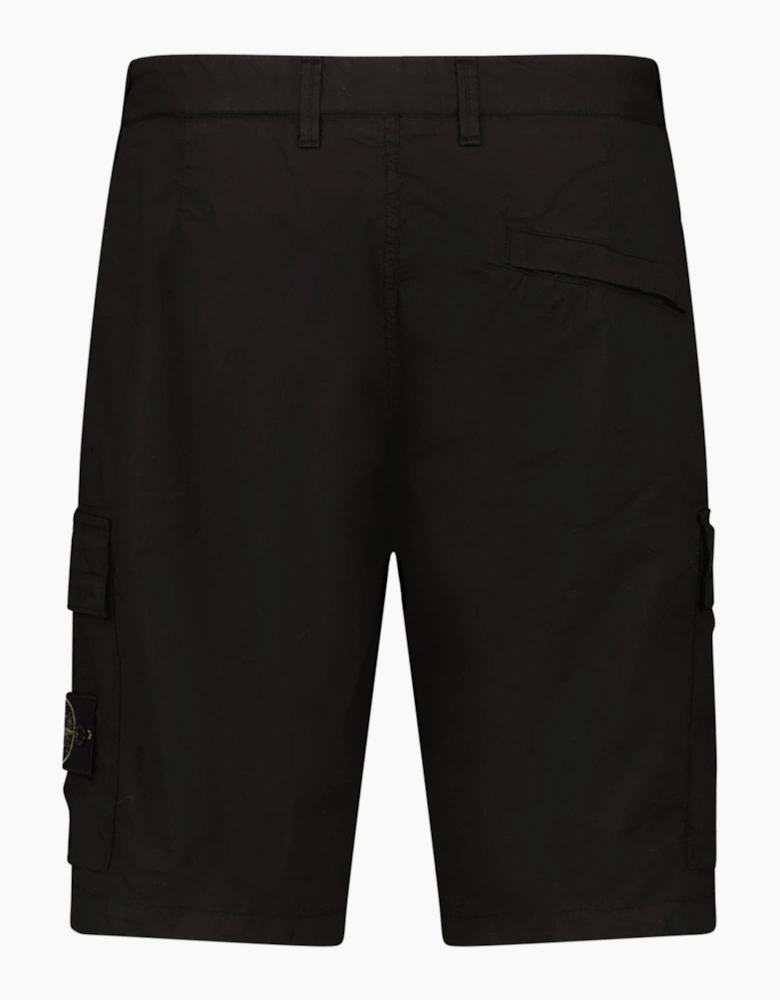 Stone Island Stretch Cotton Tela ‘Paracadute’ Cargo Bermuda Shorts in Black