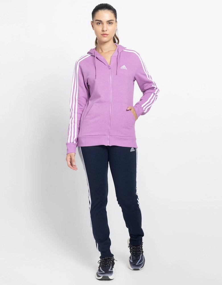 Adidas Women's Full Zip Fleece Hoodie Purple