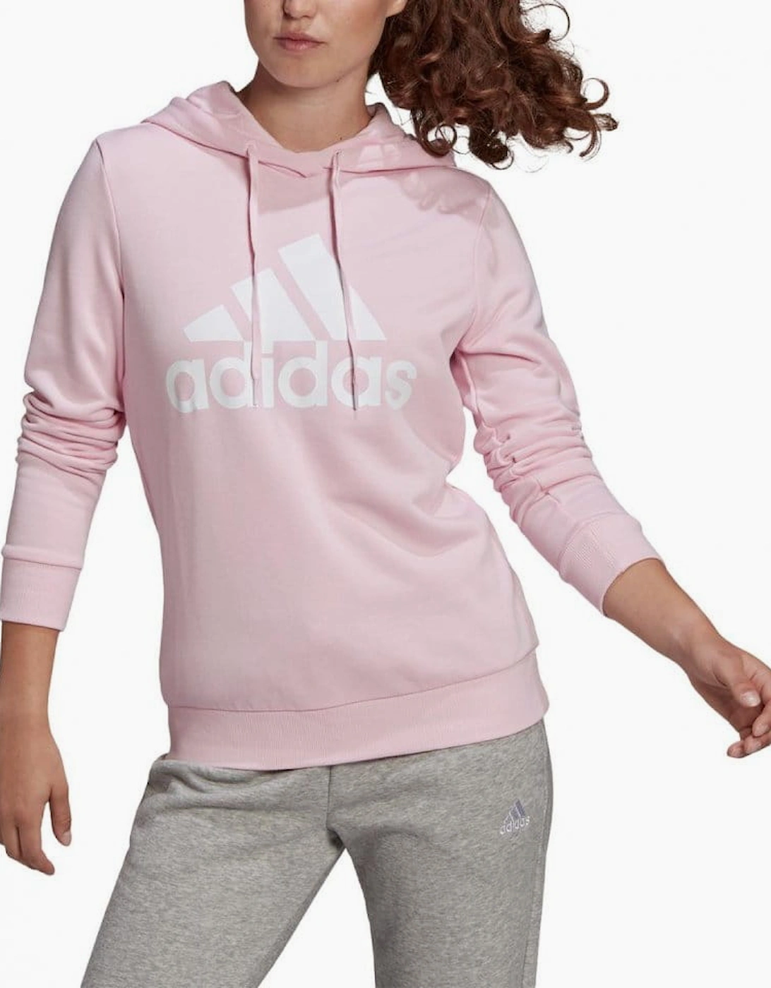 Adidas Women's Overhead Fleece Hoodie Pink