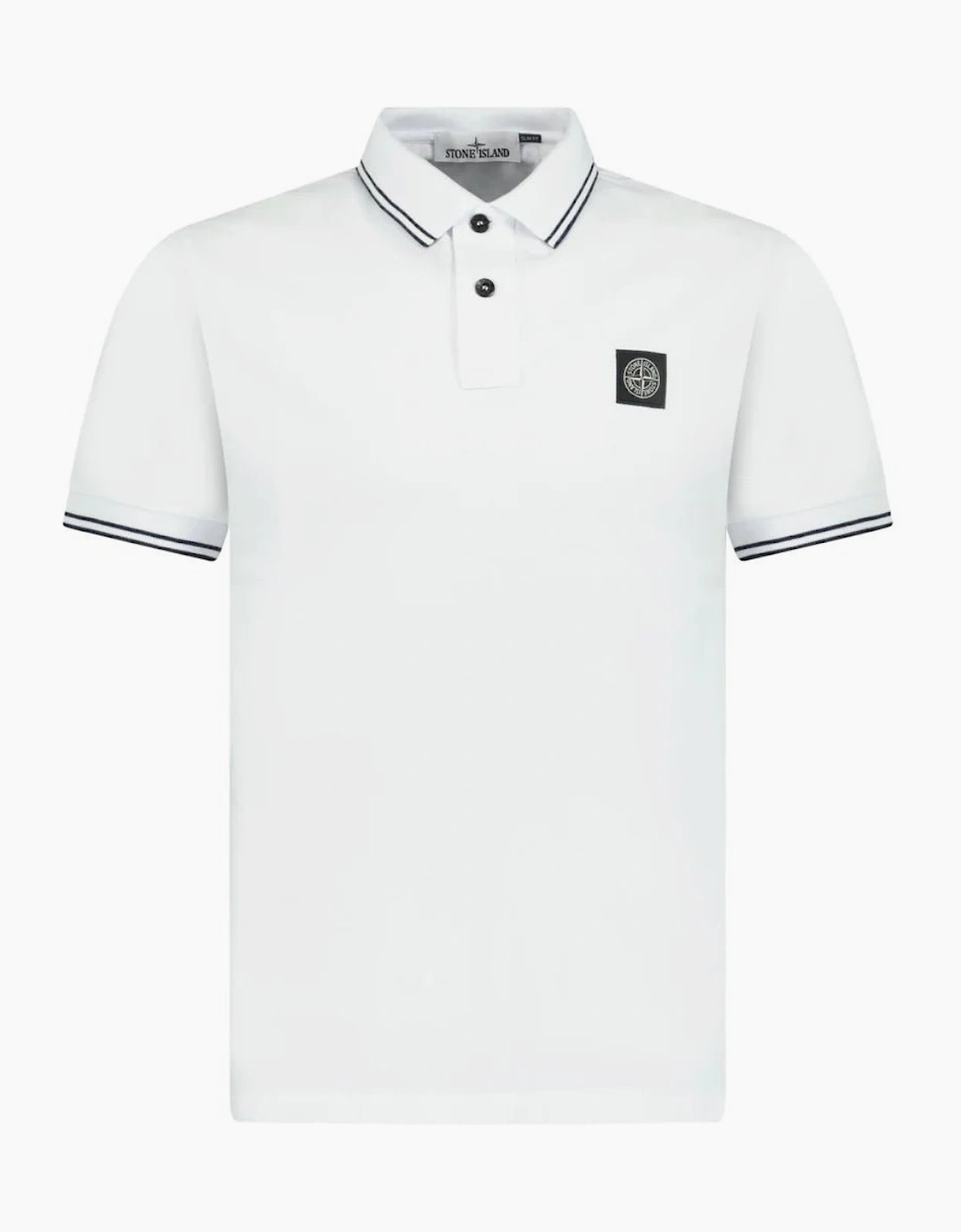 Stone Island Compass Logo Polo White