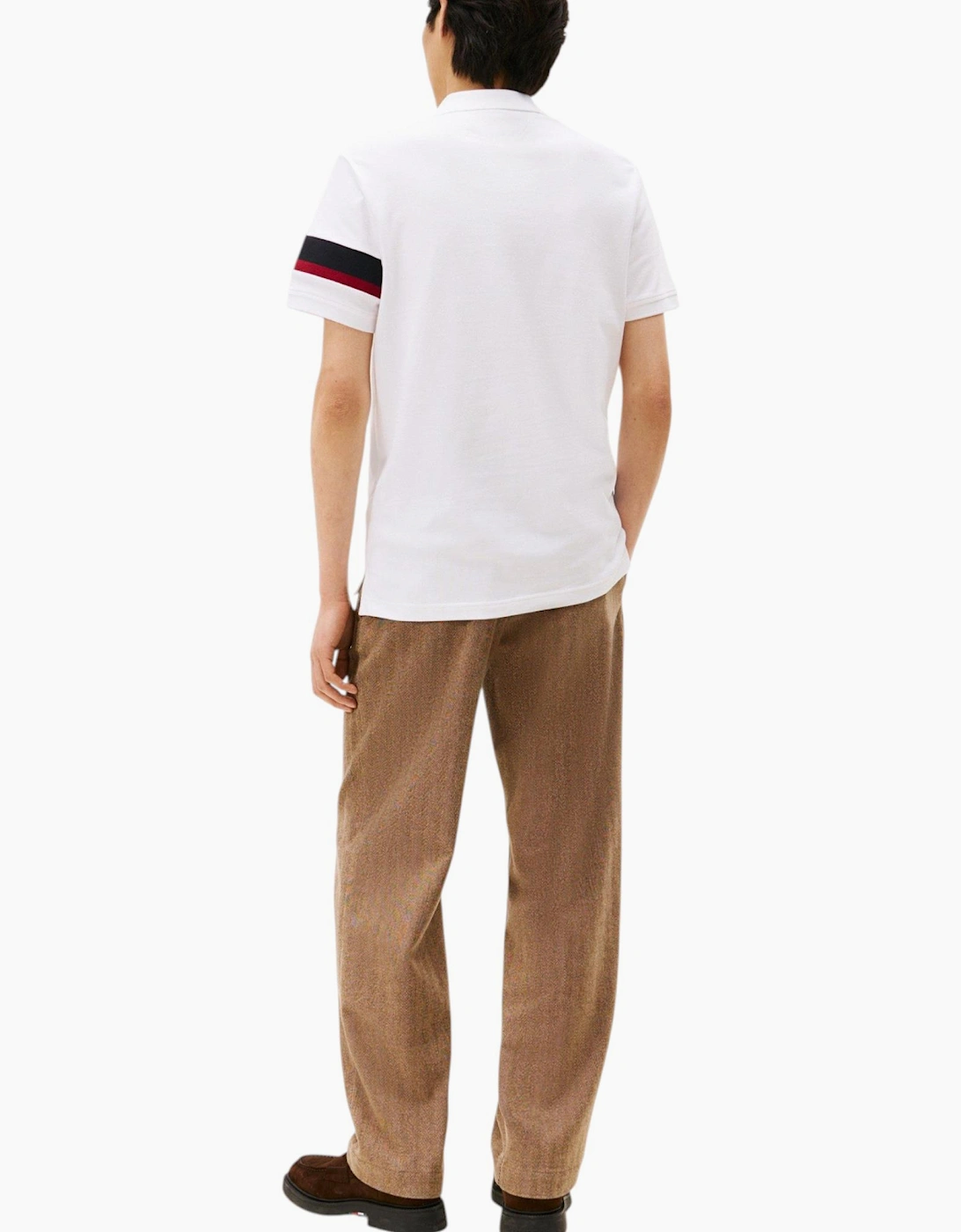 Tommy Hilfiger Mens Polo Shirt Tape Detail Short Sleeve Breathable Cotton