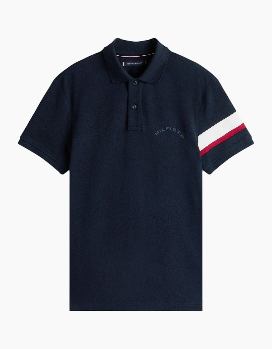 Tommy Hilfiger Mens Polo Shirt Tape Detail Short Sleeve Breathable Cotton