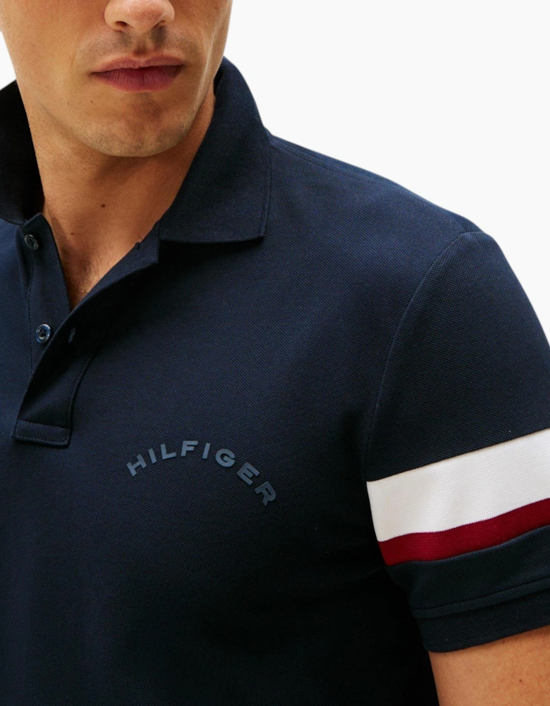Tommy Hilfiger Mens Polo Shirt Tape Detail Short Sleeve Breathable Cotton