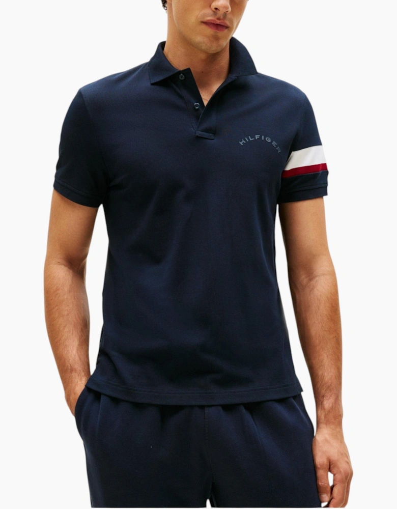 Tommy Hilfiger Mens Polo Shirt Tape Detail Short Sleeve Breathable Cotton