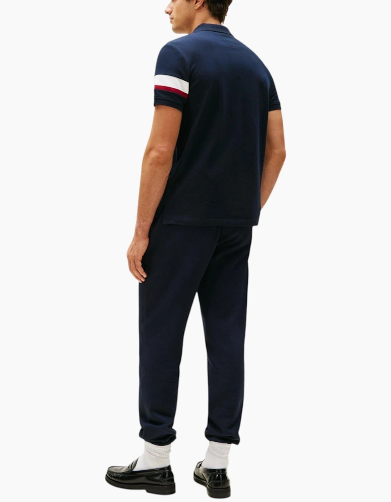 Tommy Hilfiger Mens Polo Shirt Tape Detail Short Sleeve Breathable Cotton