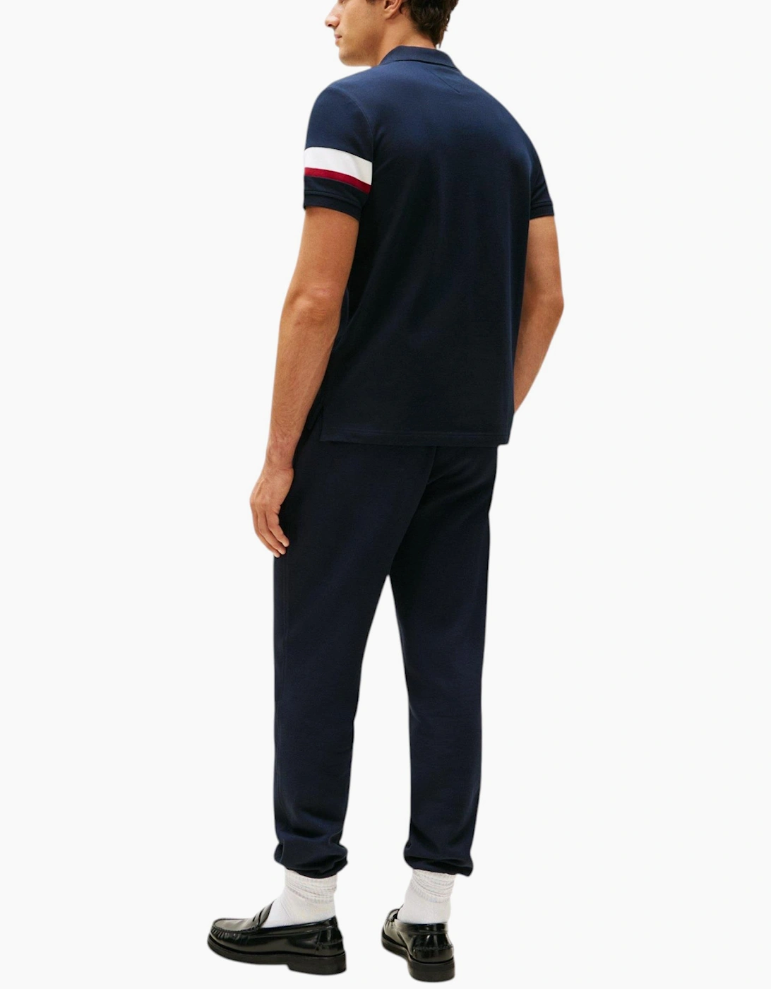 Tommy Hilfiger Mens Polo Shirt Tape Detail Short Sleeve Breathable Cotton