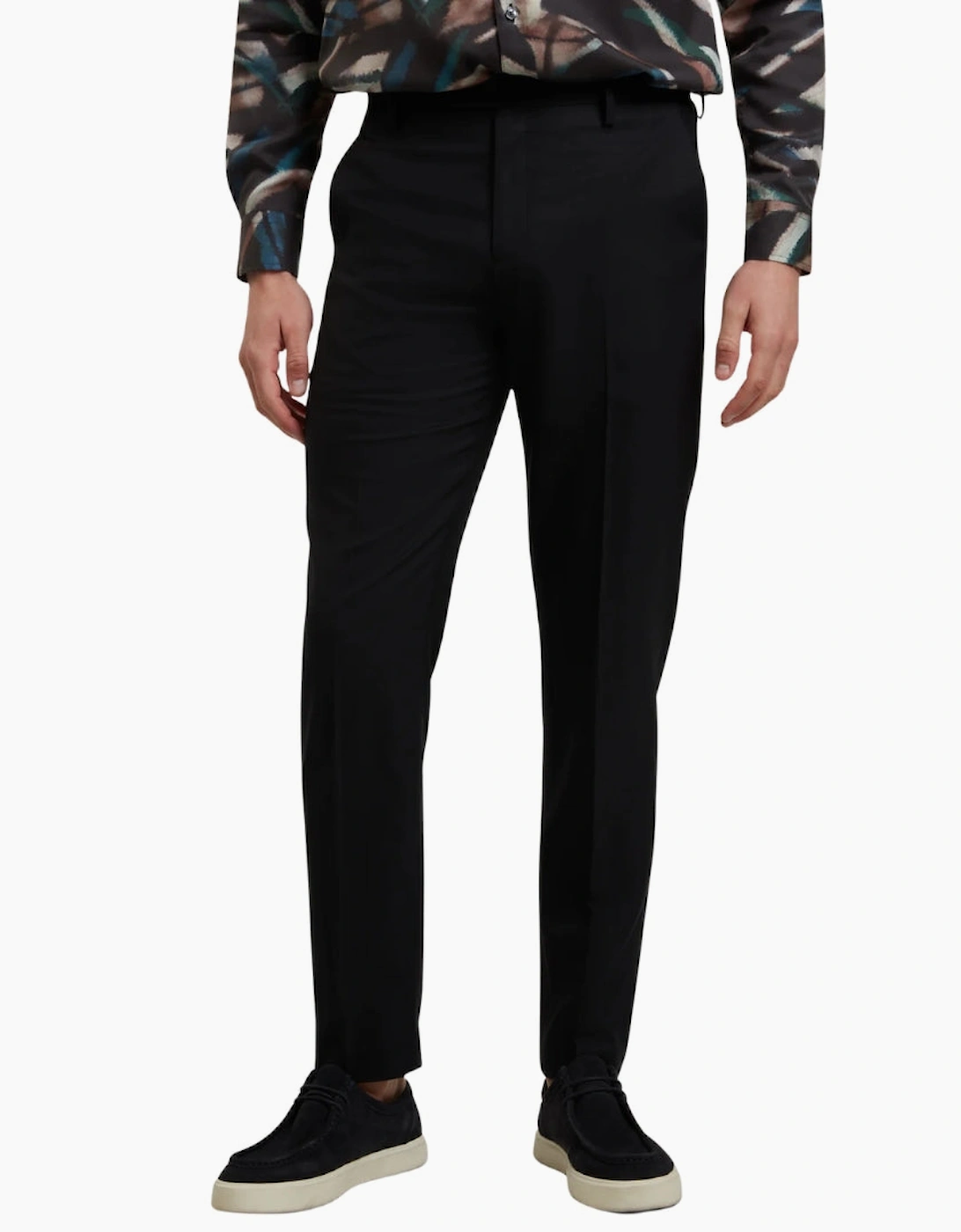 Ted Baker Selwynt Lightweight Wool Blend Black Trousers