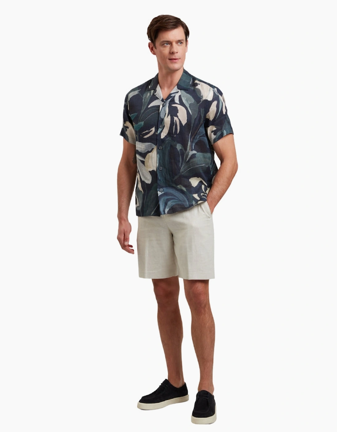 Ted Baker Kelley's Stretch Linen Stone Shorts