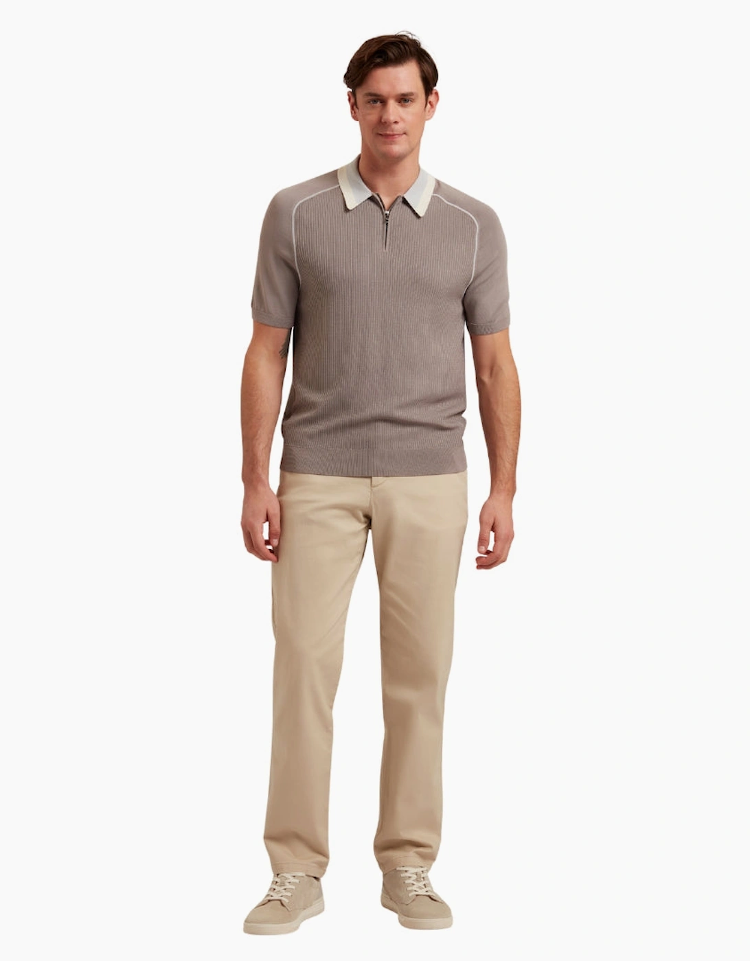 Ted Baker Bernads Regular Fit Stone Chino