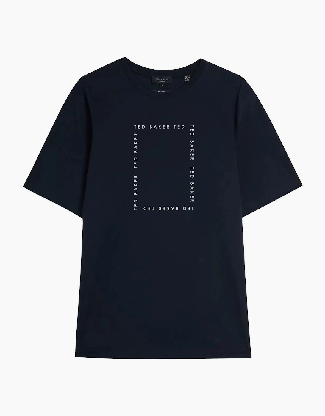 Ted Baker Fyn Box Print Navy T-Shirt