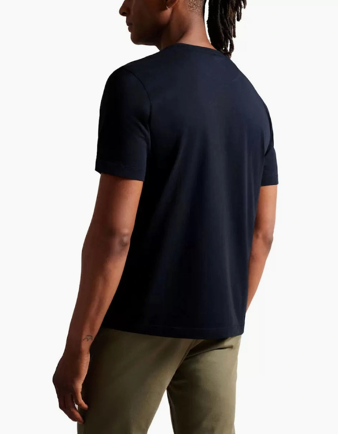 Ted Baker Fyn Box Print Navy T-Shirt