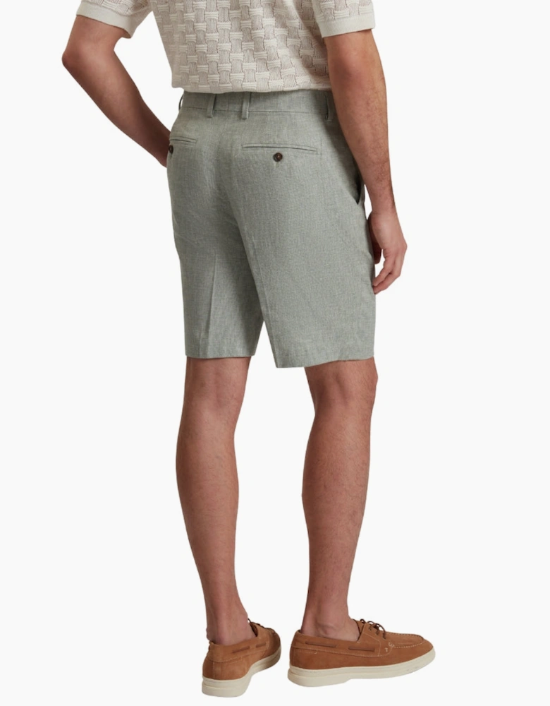 Ted Baker Kelley's Stretch Linen Light Green Shorts