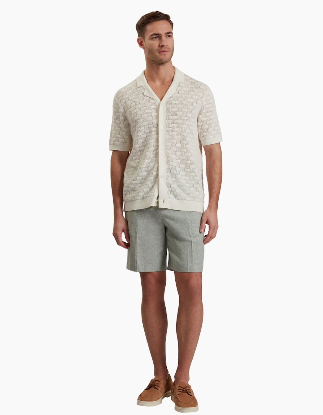 Ted Baker Kelley's Stretch Linen Light Green Shorts