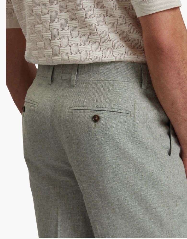 Ted Baker Kelley's Stretch Linen Light Green Shorts