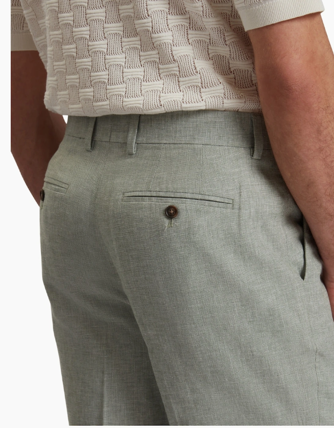 Ted Baker Kelley's Stretch Linen Light Green Shorts