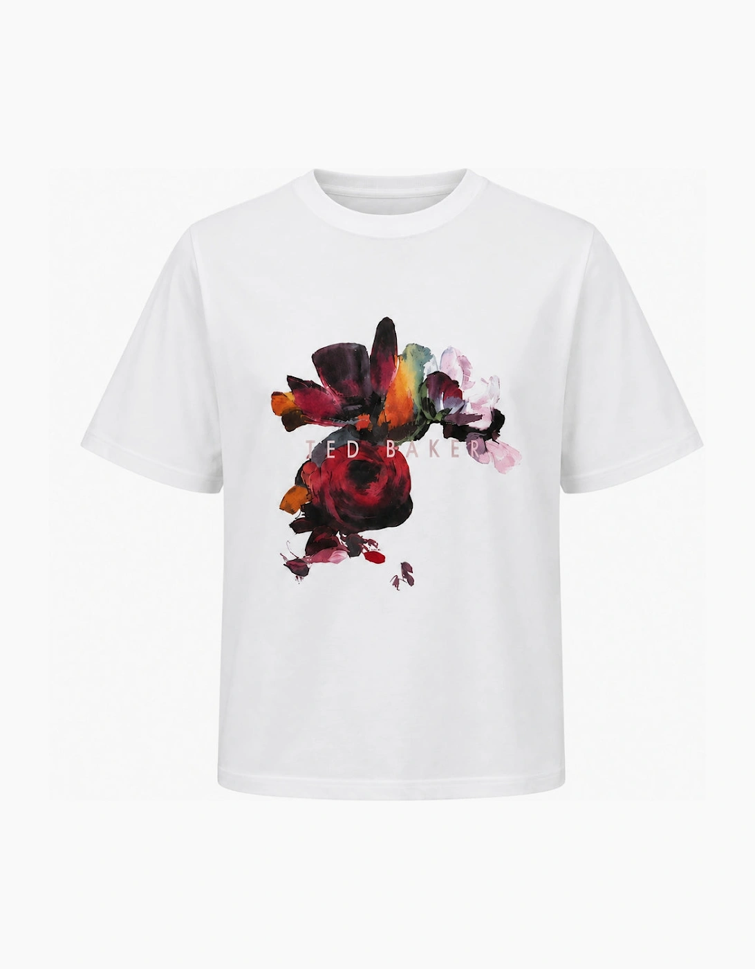 Women's Ted Baker Phina Floral Bloom White T Shirt - Size: 10/8