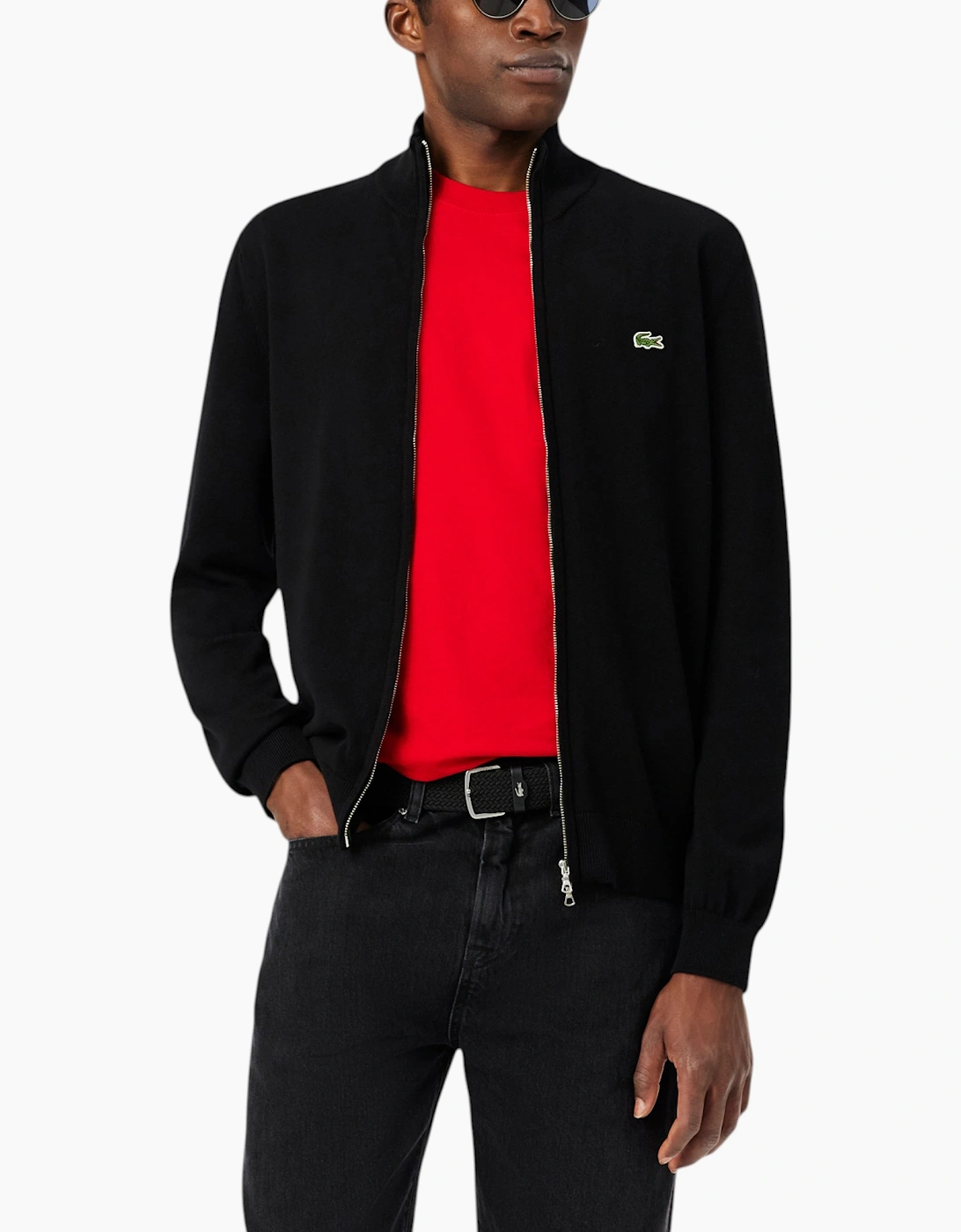 Lacoste Mens Sweater Zipped Lightweight Jumper