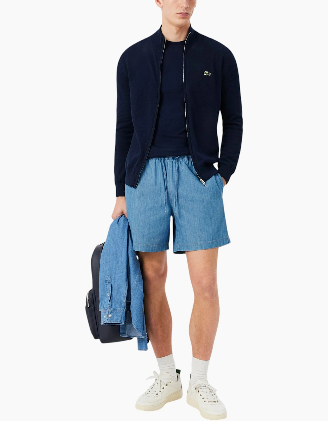 Lacoste Mens Sweater Zipped Lightweight Jumper
