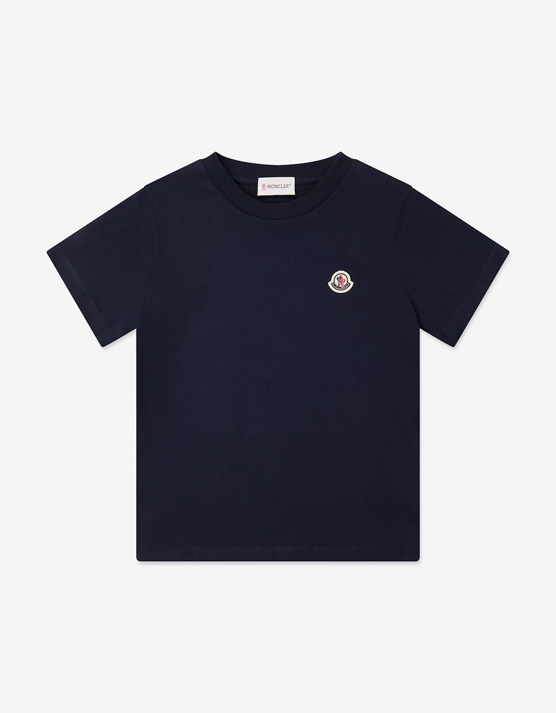Moncler Enfant Boys Logo Patch T-Shirt Set in Navy