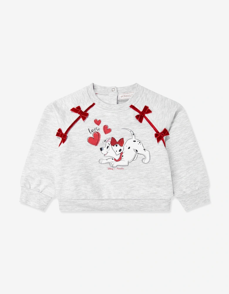 Monnalisa Baby Girls Disney 101 Dalmations Sweatshirt in Grey