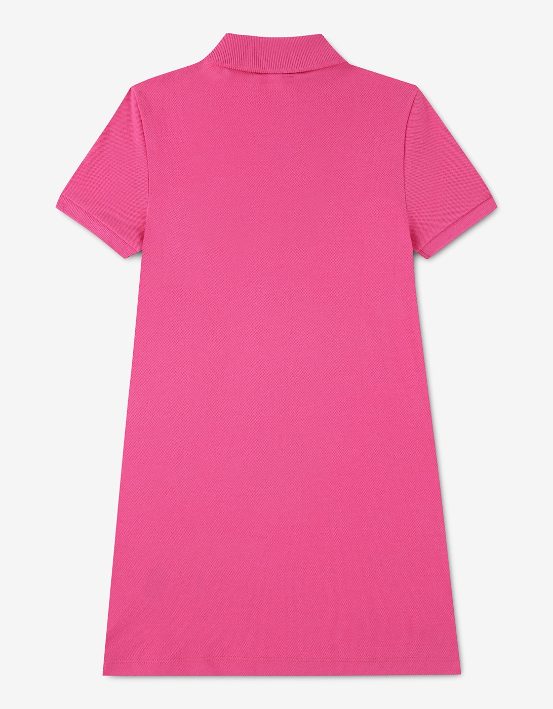 Lacoste Girls Pique Polo Dress in Pink