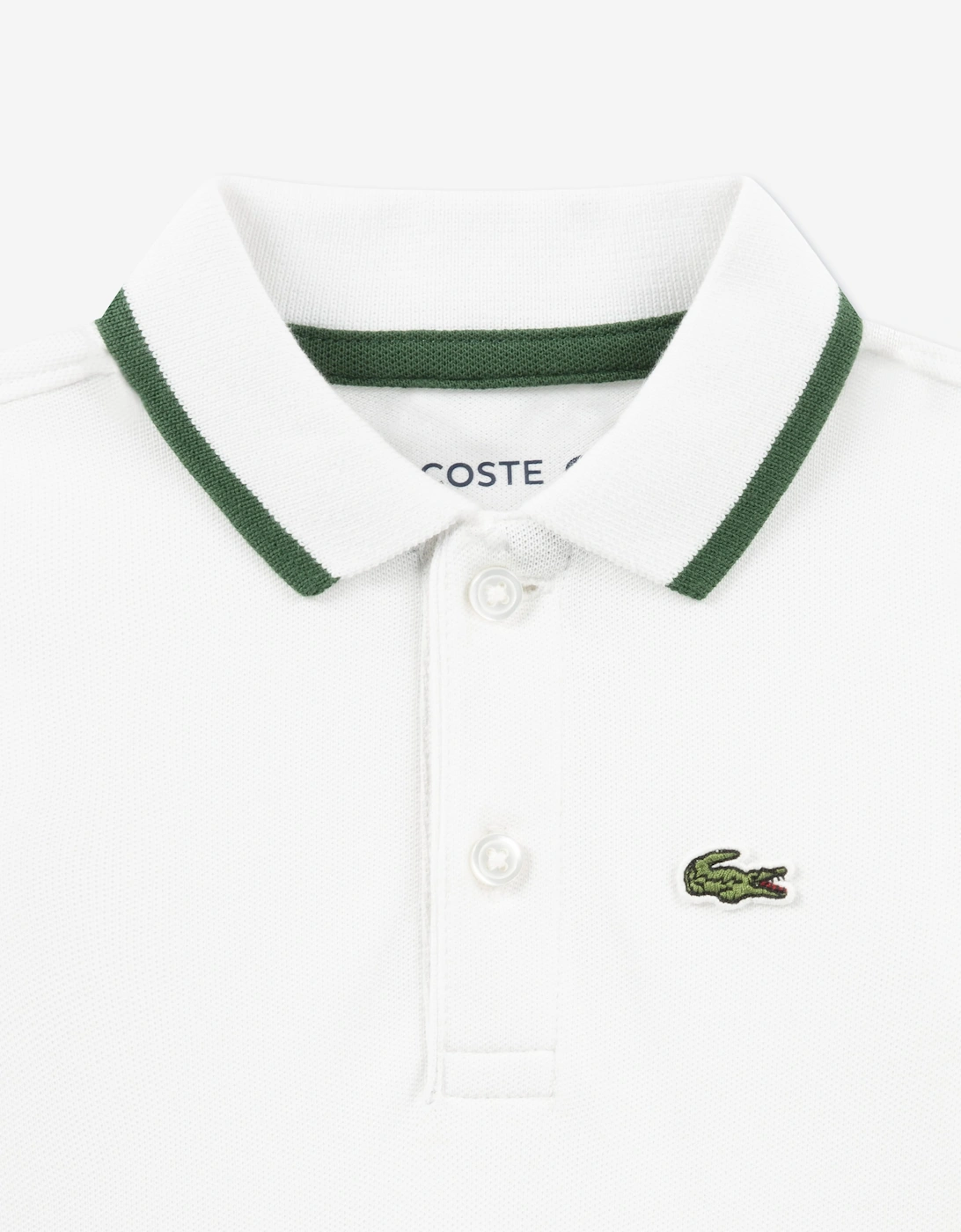 Lacoste Baby Pique Romper in White