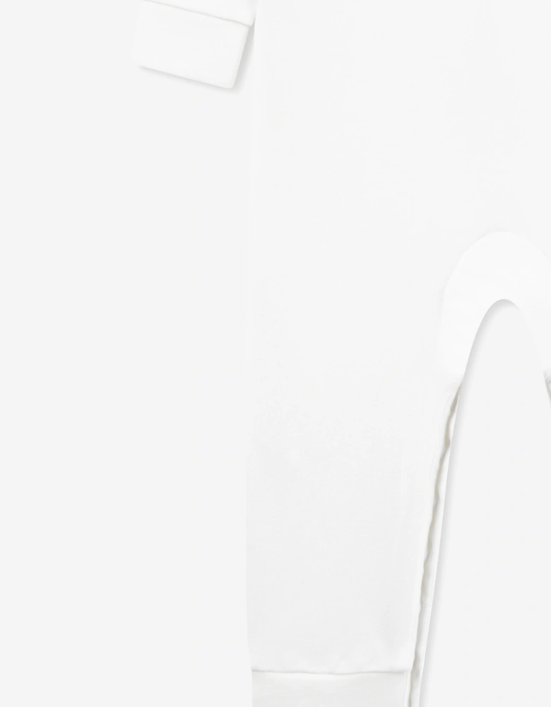 Lacoste Baby Pique Romper in White