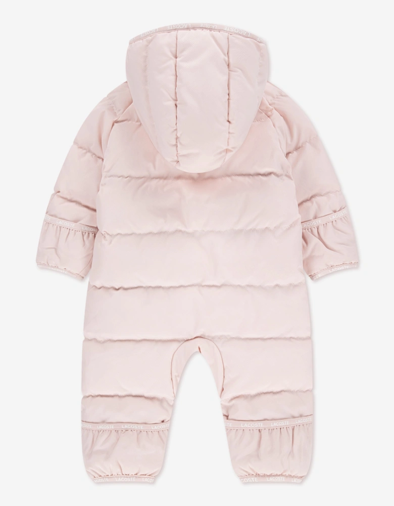 Lacoste Baby Girls Solid Pramsuit in Pink