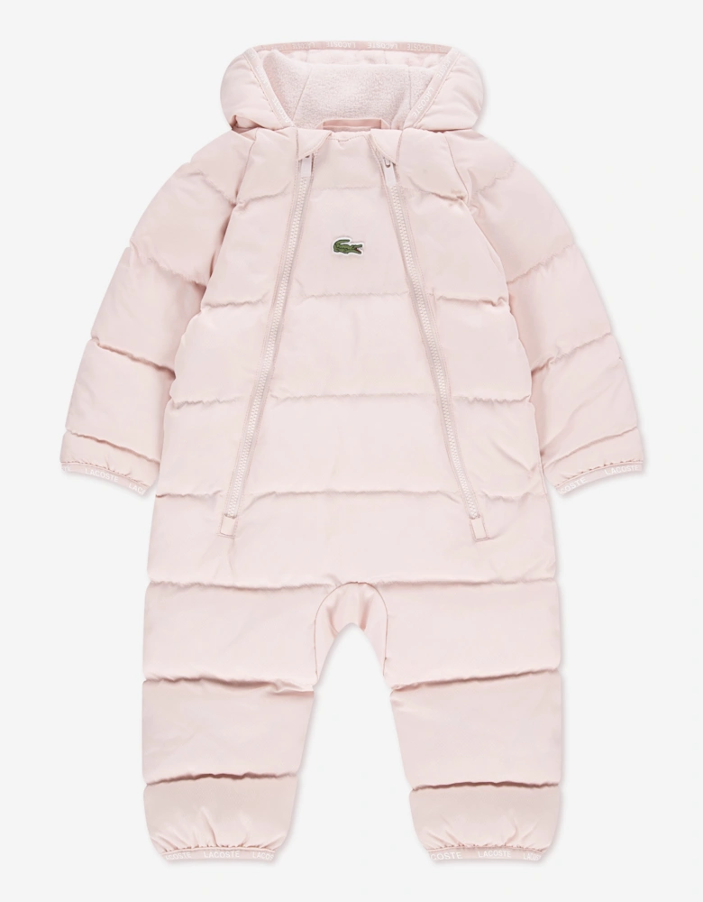 Lacoste Baby Girls Solid Pramsuit in Pink