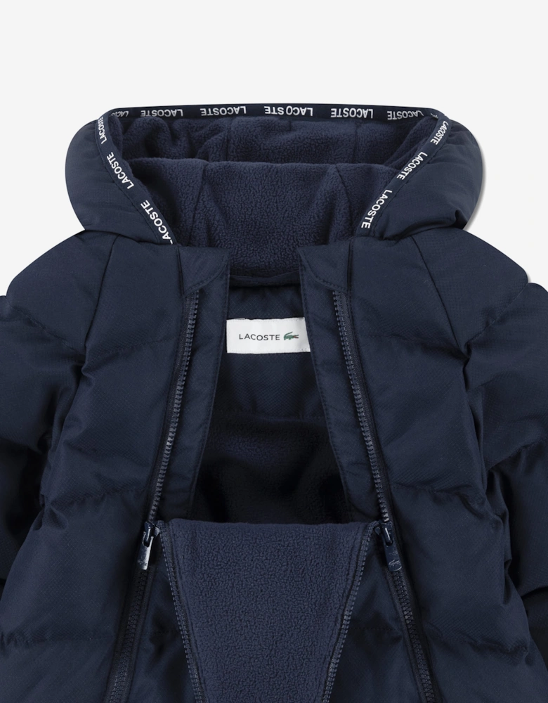 Lacoste Baby Solid Pramsuit in Navy