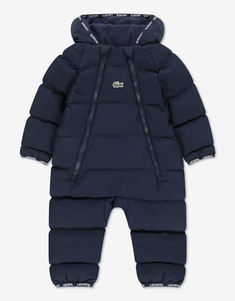 Lacoste Baby Solid Pramsuit in Navy