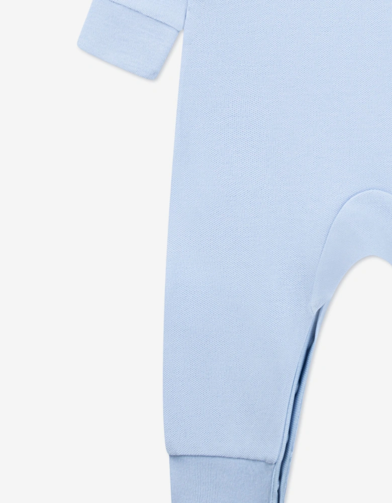 Lacoste Baby Boys Pique Romper in Blue