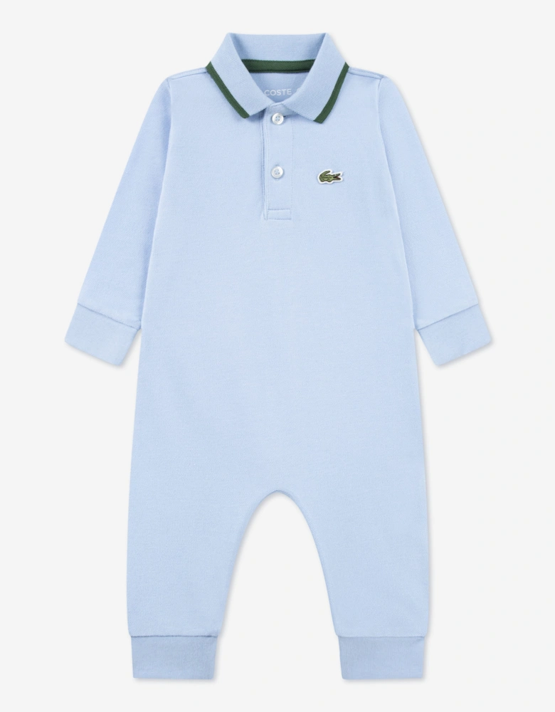 Lacoste Baby Boys Pique Romper in Blue