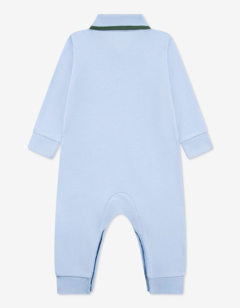 Lacoste Baby Boys Pique Romper in Blue