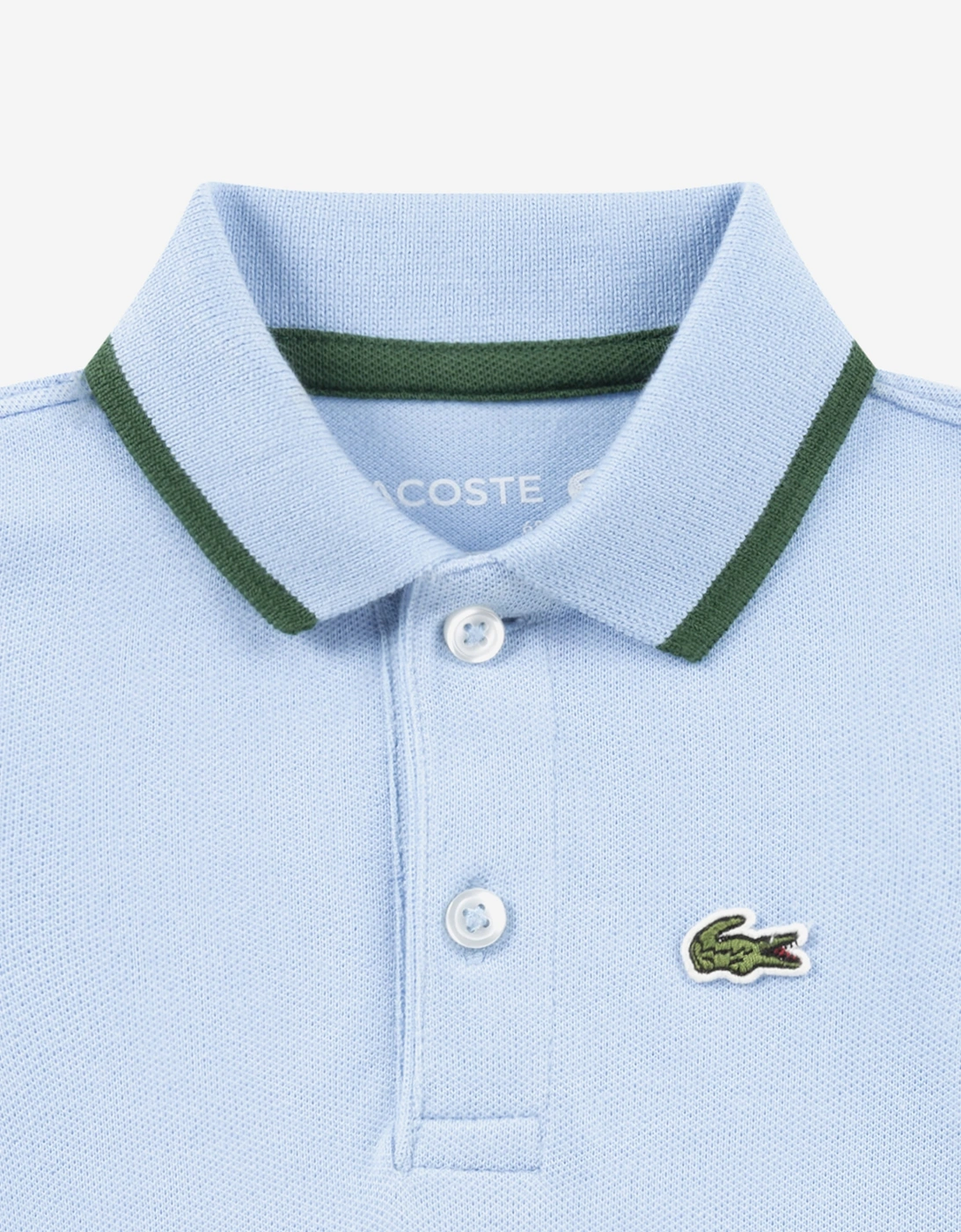 Lacoste Baby Boys Pique Romper in Blue