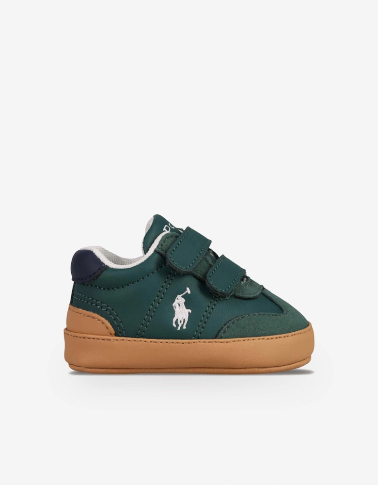 Ralph Lauren Baby Boys Hollis EZ Layette Trainers in Green