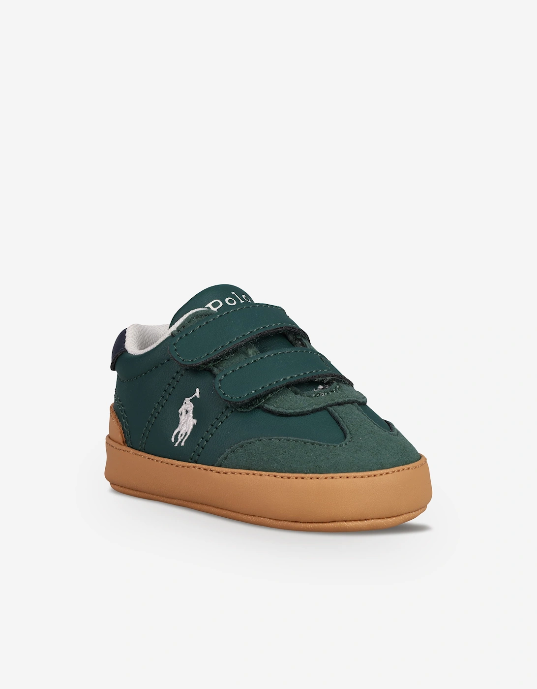 Ralph Lauren Baby Boys Hollis EZ Layette Trainers in Green