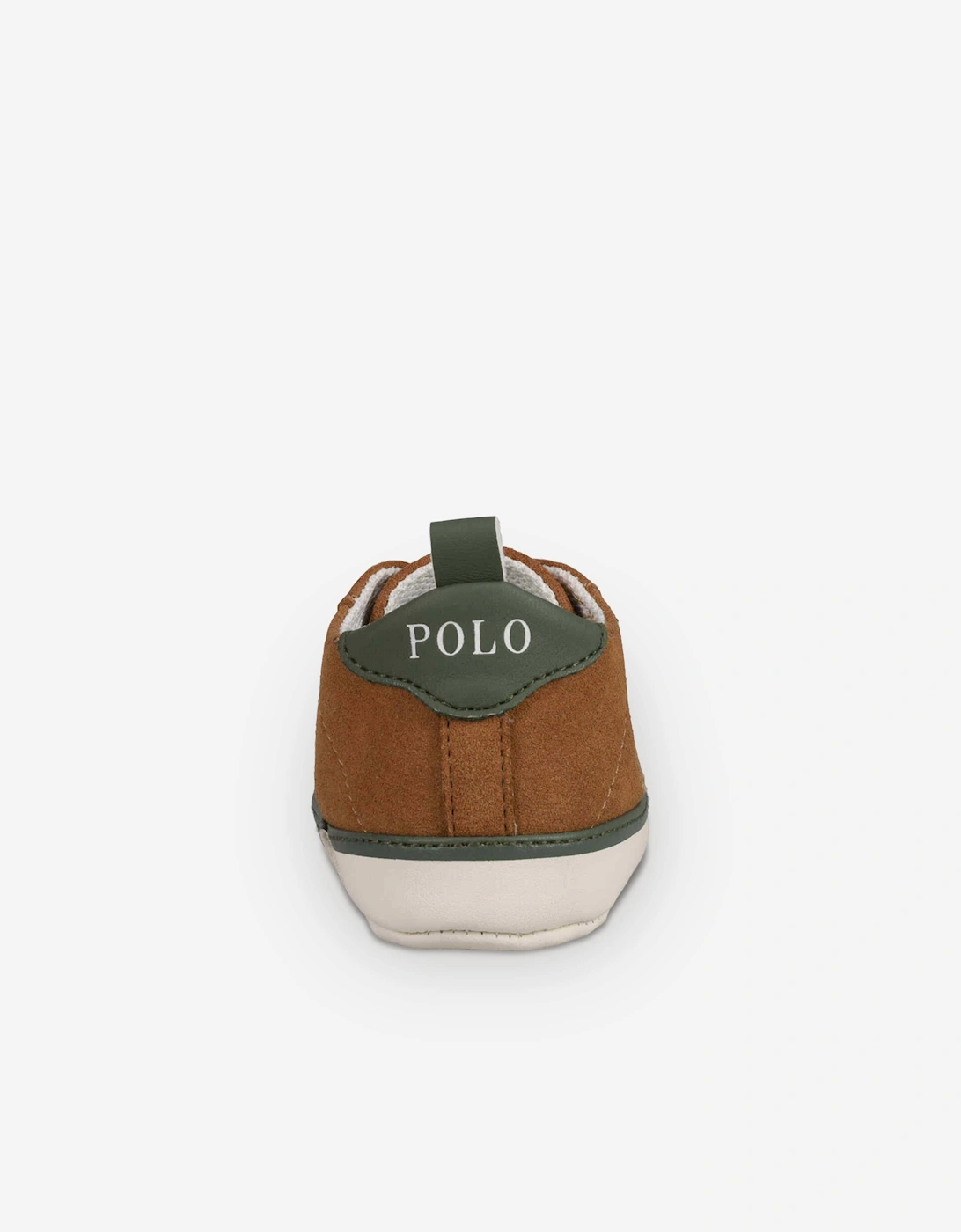 Ralph Lauren Baby Boys Quilton Bear Gore Hi Layette Trainers in Brown