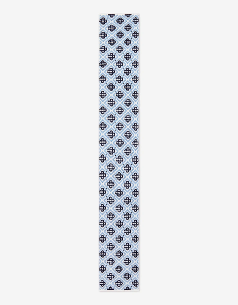 Casablanca Kids Textured Monogram Scarf in Blue
