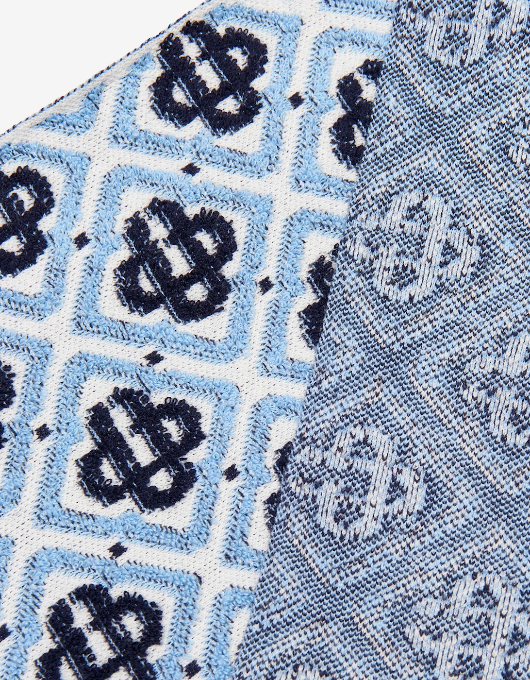 Casablanca Kids Textured Monogram Scarf in Blue