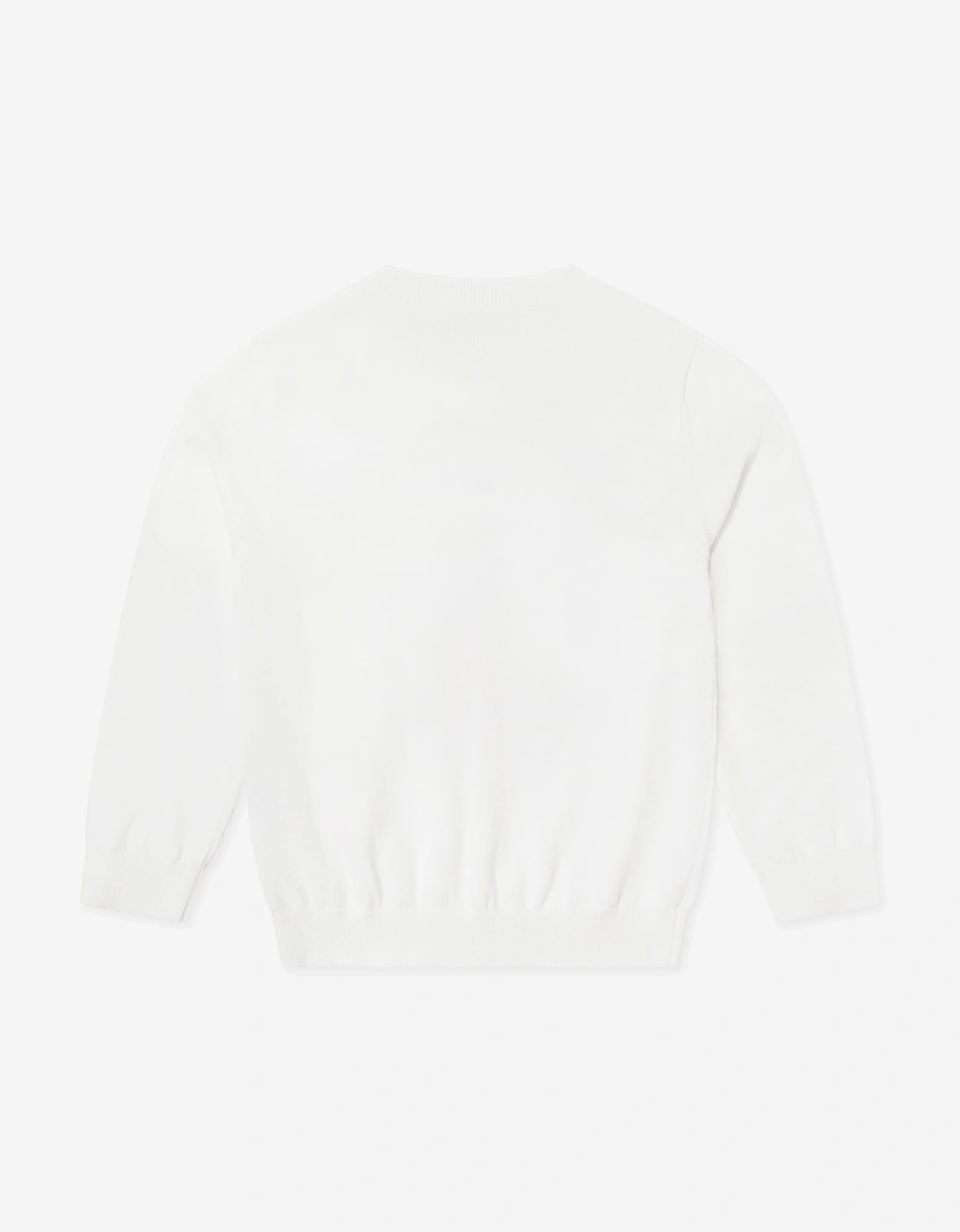 Casablanca Kids Orange Print Sweatshirt in White