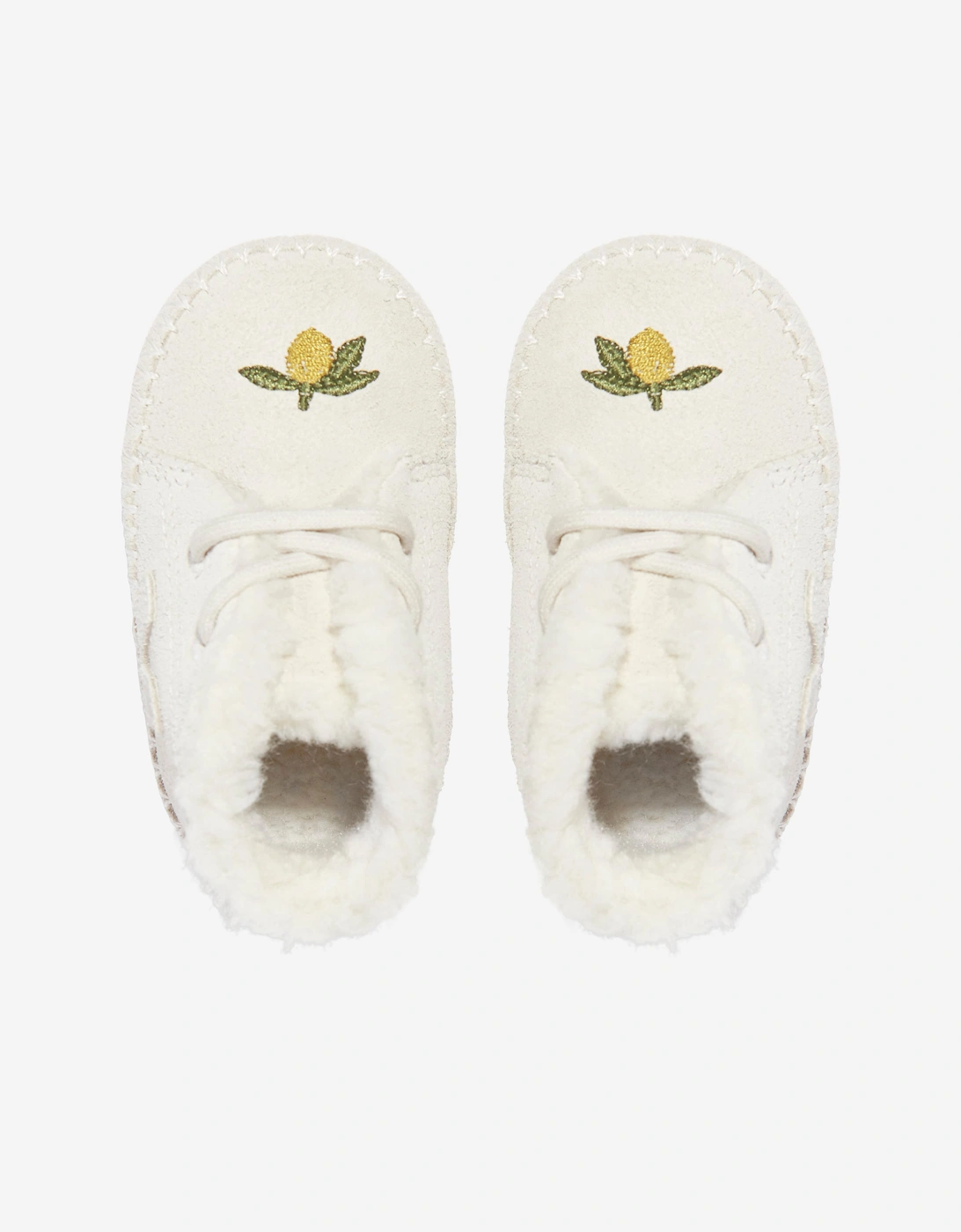Veja Baby Girls Suede Veja X Konges Slojd Booties in Ivory