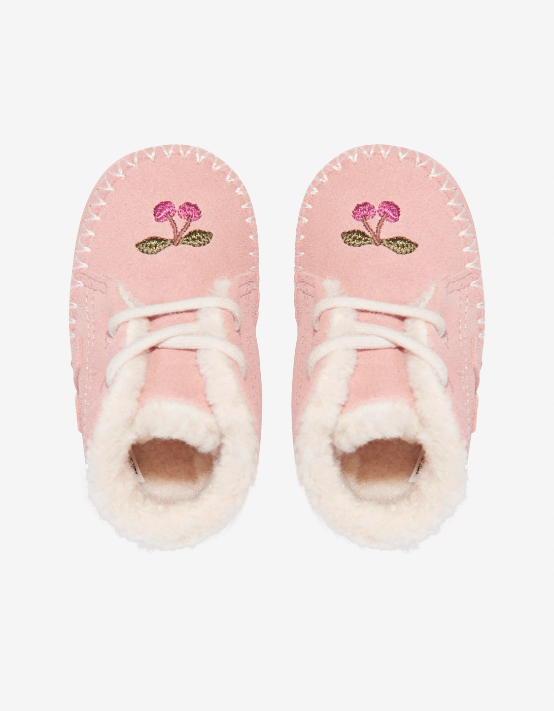 Veja Baby Girls Suede Veja X Konges Slojd Booties in Pink