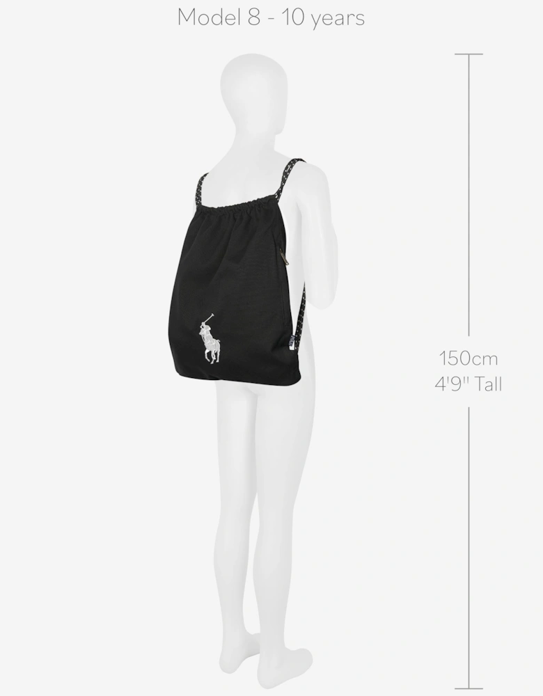 Ralph Lauren Kids Canvas Gym Sack in Black
