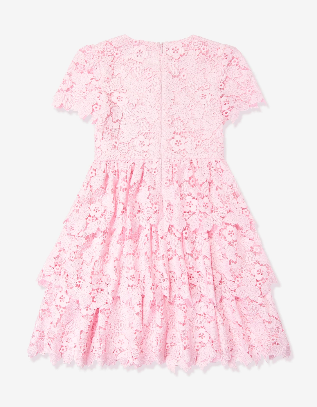 Self Portrait Girls Butterfly Lace Dress in Pink