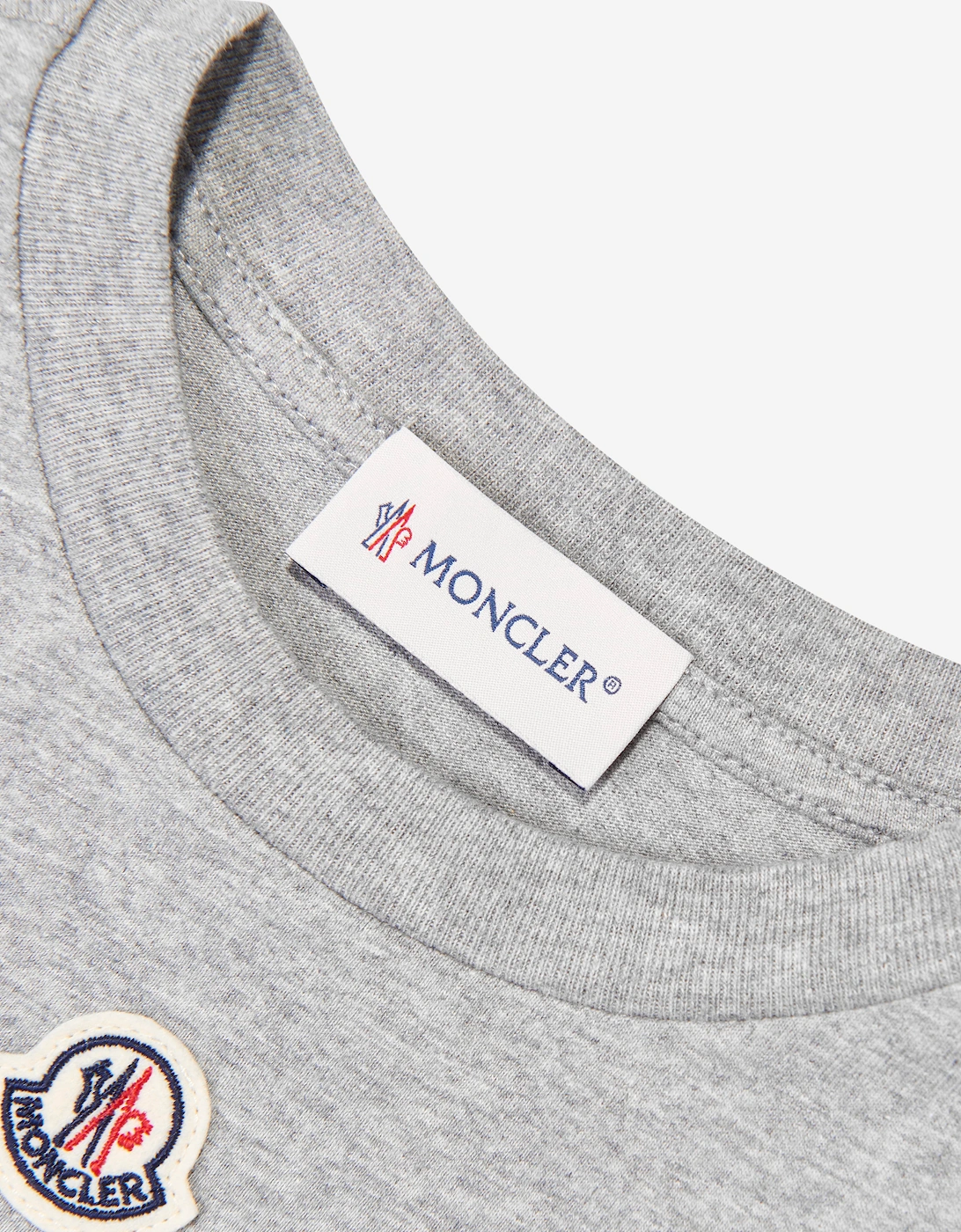 Moncler Enfant Boys Logo T-Shirt in Grey